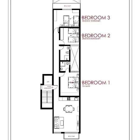 F11 3, Private Two Single Beds Shared Bathroom In Shared Flat Мсида