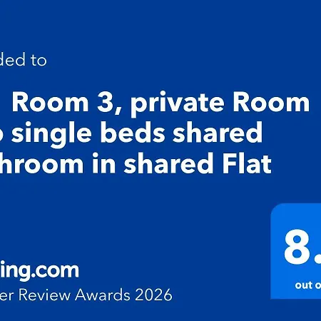 F11 3, Private Two Single Beds Shared Bathroom In Shared Flat Kwatera prywatna Msida